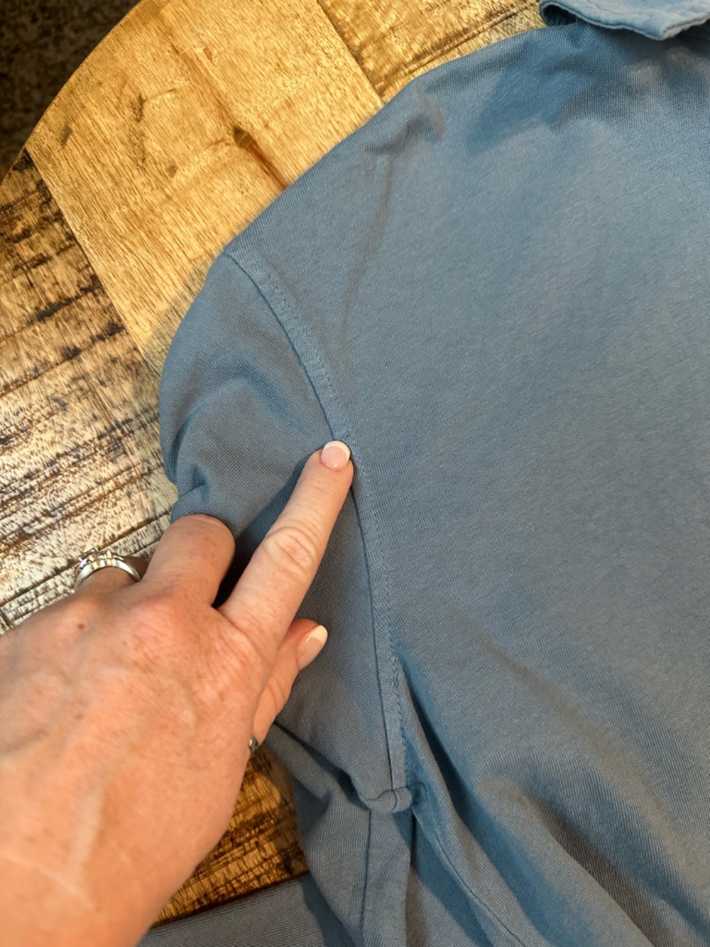 Frank & Eileen Patrick Popover Henley Collared Shirt Heritage Jersey Slate Blue - Picture 15 of 16